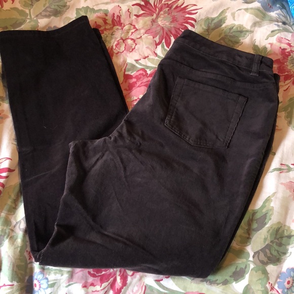 CHARTER CLUB Size 14 Short Corduroy Tummy Slim Panel Chocolate Brown Stretch NEW - Picture 5 of 16